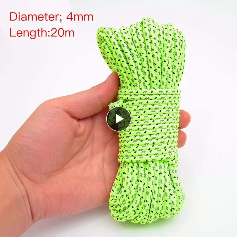 New 20M 4mm Camping Tent Rope Paracord Outdoor Reflective Awning Cord Canopy Rope Camping Hiking Tent Wind Rope Guy Line
New 20M 4mm Camping Tent Rope Paracord Outdoor Reflective Awning Cord Canopy Rope Camping Hiking Tent Wind Rope Guy Line