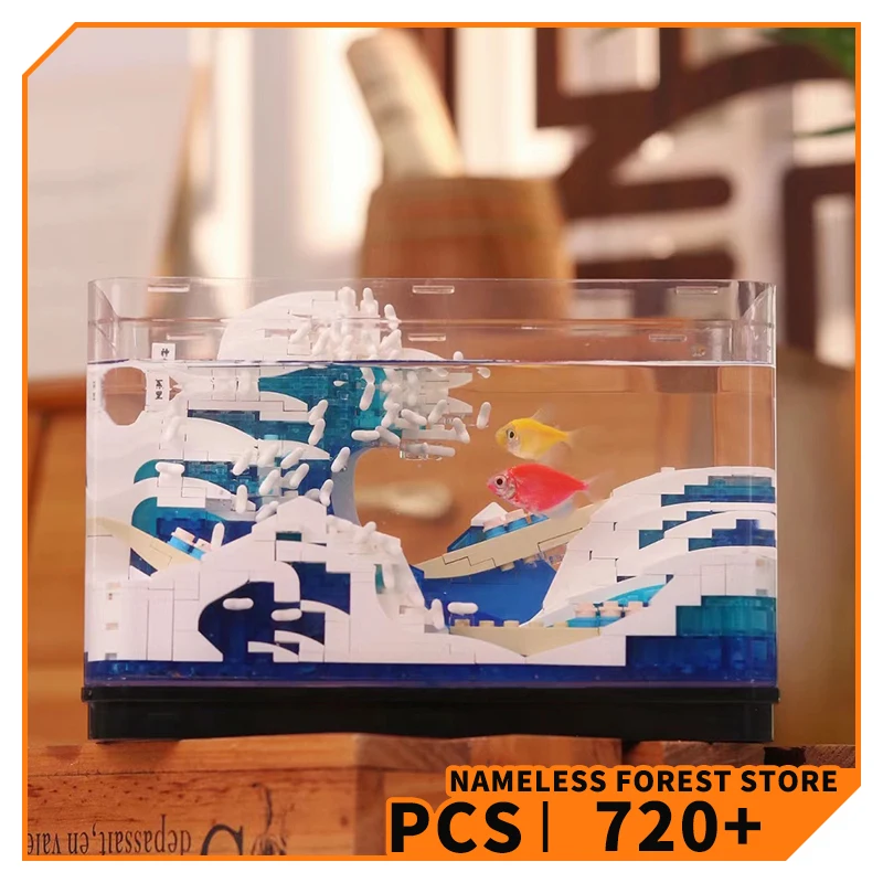 720Pcs Japan Painting Bricks Fish Tank Great Wave Draw Fishbowl Building Blocks Model Kids Toys Adult Christmas Gifts Decoration
720Pcs Japan Painting Bricks Fish Tank Great Wave Draw Fishbowl Building Blocks Model Kids Toys Adult Christmas Gifts Decoration
