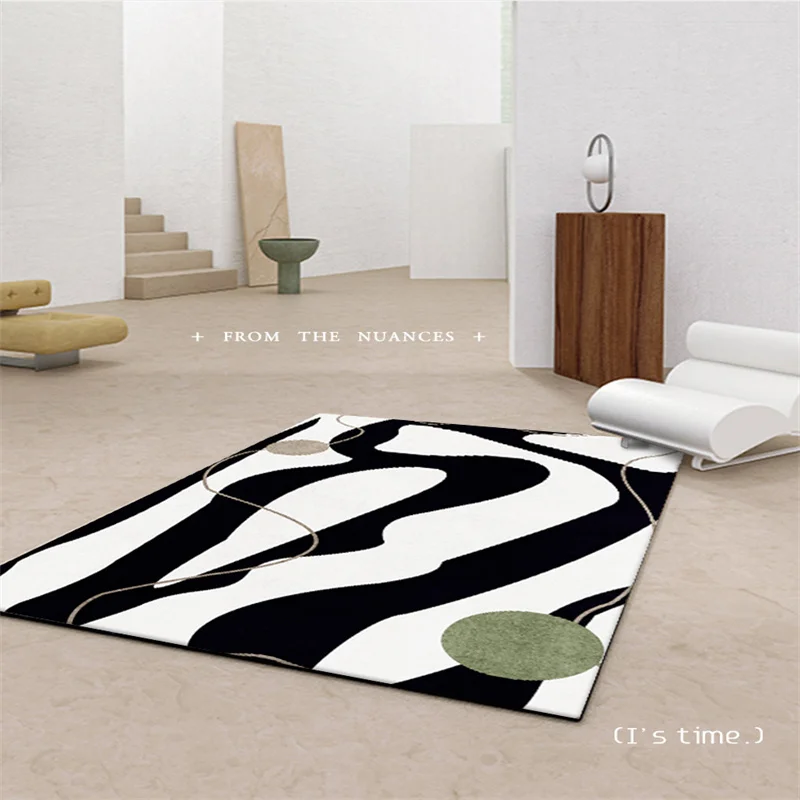 

Simple Abstract Office Room Study Non-slip Carpet Nordic Living Room Decoration Rug Light Luxury Balcony Porch Entry Soft Rugs