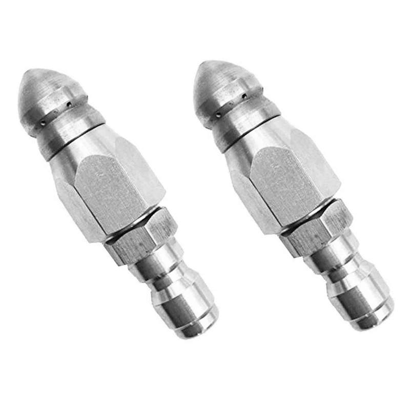 2X Pressure Washer Sewer Jetter Nozzle With Stainless Steel, Durable Design Sewer Jet Nozzle,1/4Inch Quickly Connector
2X Pressure Washer Sewer Jetter Nozzle With Stainless Steel, Durable Design Sewer Jet Nozzle,1/4Inch Quickly Connector