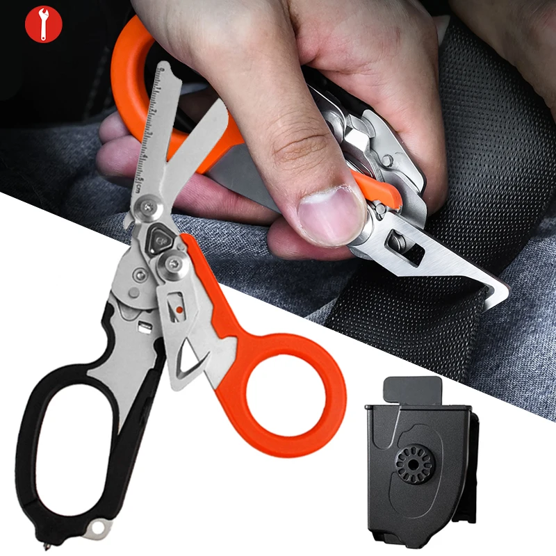 Multifunction Folding Scissors Raptor Emergency Response Shears Glass Breaker Strap Cutter Folding Pliers Outdoor Survival Tool
Multifunction Folding Scissors Raptor Emergency Response Shears Glass Breaker Strap Cutter Folding Pliers Outdoor Survival Tool