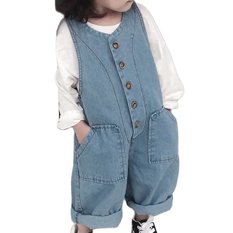 2022 Spring Autumn Sleeveless Denim Jumpsuit Pocket Overalls Children Clothes Kid Clothes For 2-6 Years
2022 Spring Autumn Sleeveless Denim Jumpsuit Pocket Overalls Children Clothes Kid Clothes For 2-6 Years