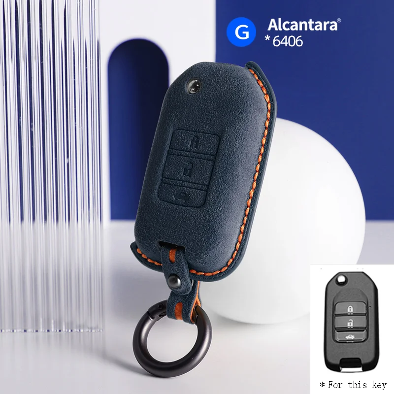 Alcantara Car Key Case Cover High-quality 3 Button Keychain For Honda Civic Accord City CR-V Jazz XR-V Vezel HR-V
Alcantara Car Key Case Cover High-quality 3 Button Keychain For Honda Civic Accord City CR-V Jazz XR-V Vezel HR-V