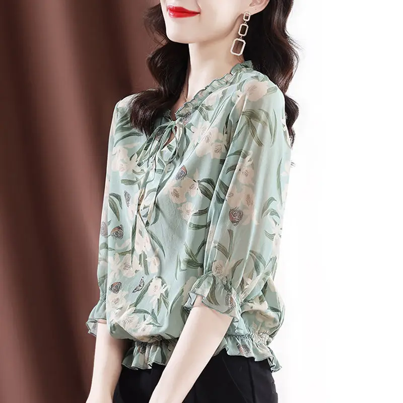 Shirt women 2021 fashion new spring and summer temperament casual three-quarter sleeve shirt ladies western style blouse
Shirt women 2021 fashion new spring and summer temperament casual three-quarter sleeve shirt ladies western style blouse