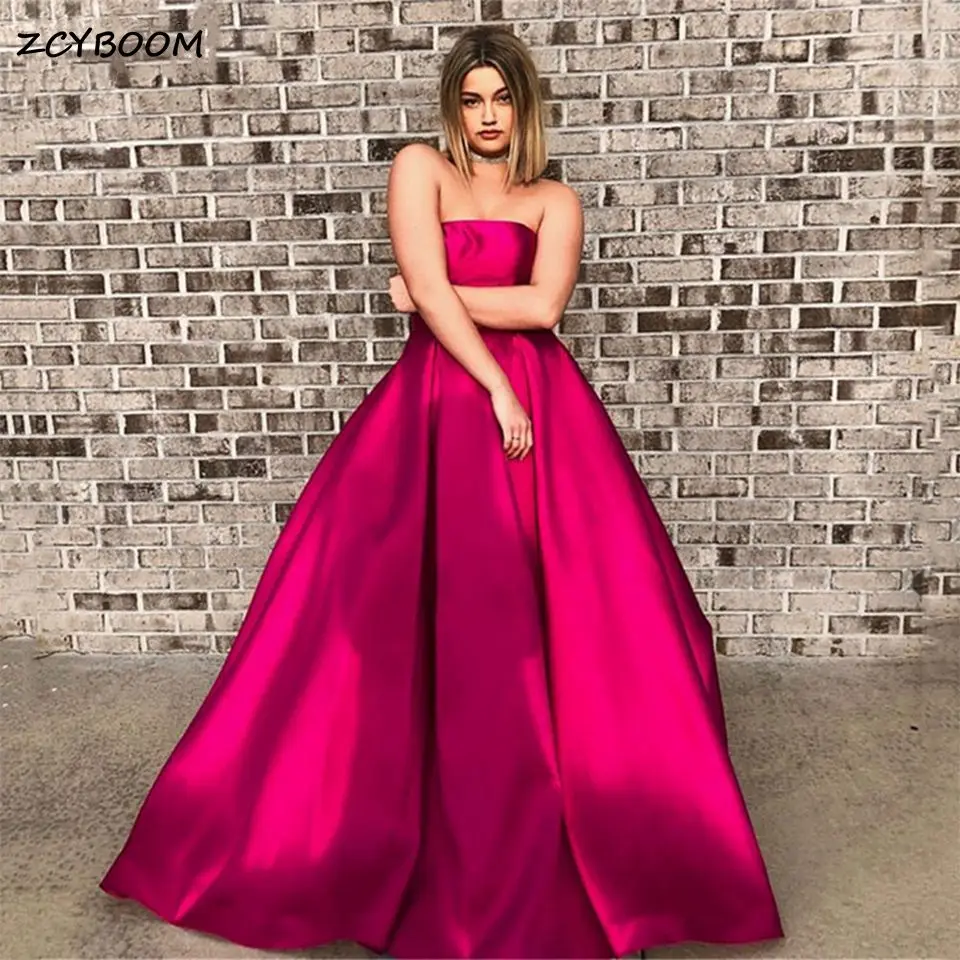 Sexy Fuchsia Strapless Party Prom Gowns 2023 Satin Pleated Backless Graduation Ball Floor Length Evening Dresses Robes De Soirée
Sexy Fuchsia Strapless Party Prom Gowns 2023 Satin Pleated Backless Graduation Ball Floor Length Evening Dresses Robes De Soirée
