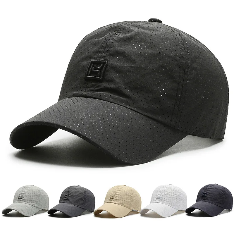 Summer Men Embroidered Punched Baseball Cap Woemn Outdoor Breathable Shade Quick Dry Light Solid Hat Male Sports Adjustable E76
Summer Men Embroidered Punched Baseball Cap Woemn Outdoor Breathable Shade Quick Dry Light Solid Hat Male Sports Adjustable E76