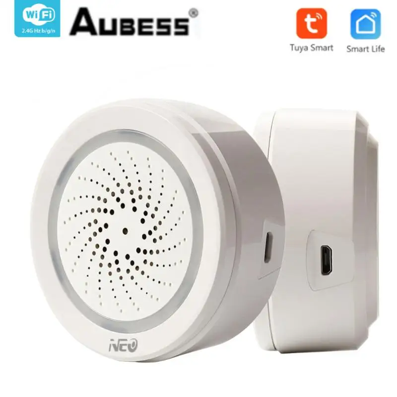 AUBESS умная беспроводная Wi-Fi сирена, датчик сигнализации, питание от USB через IOS Android APP уведомления, подключи и работай, без требований концентр...
AUBESS умная беспроводная Wi-Fi сирена, датчик сигнализации, питание от USB через IOS Android APP уведомления, подключи и работай, без требований концентр...