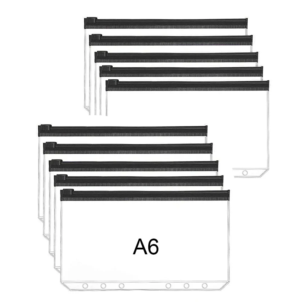10pcs/Lot A6 Zipper Pouch Loose Leaf 6 Hole PVC Zip Folder for 6-Ring Binder Journal Budget Filing Pockets Waterproof Envelopes
10pcs/Lot A6 Zipper Pouch Loose Leaf 6 Hole PVC Zip Folder for 6-Ring Binder Journal Budget Filing Pockets Waterproof Envelopes
