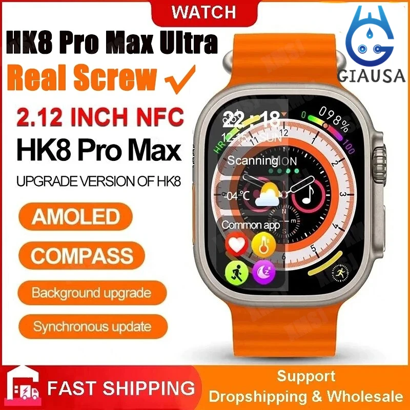 2023 Smart Watch Women Ultra Series 8 NFC Smartwatch Men Bluetooth Call Waterproof Wireless Charging HD Screen for Apple Watch 8
2023 Smart Watch Women Ultra Series 8 NFC Smartwatch Men Bluetooth Call Waterproof Wireless Charging HD Screen for Apple Watch 8