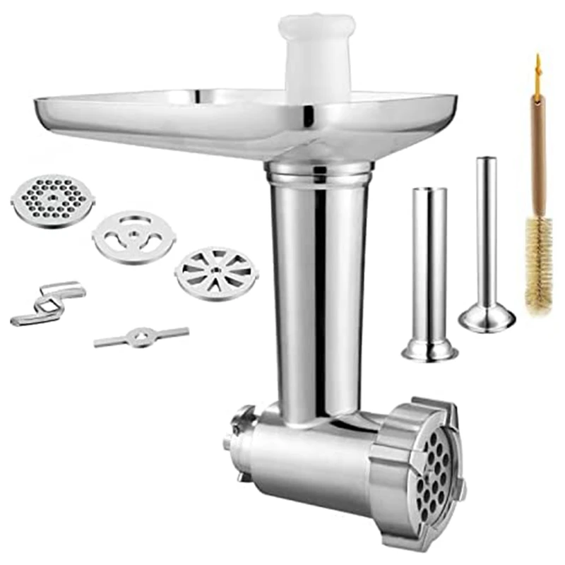 Meat Grinder Accessory Suitable For Kitchenaid With 2 Filling Hoses And 4 Grinding Plates
Meat Grinder Accessory Suitable For Kitchenaid With 2 Filling Hoses And 4 Grinding Plates
