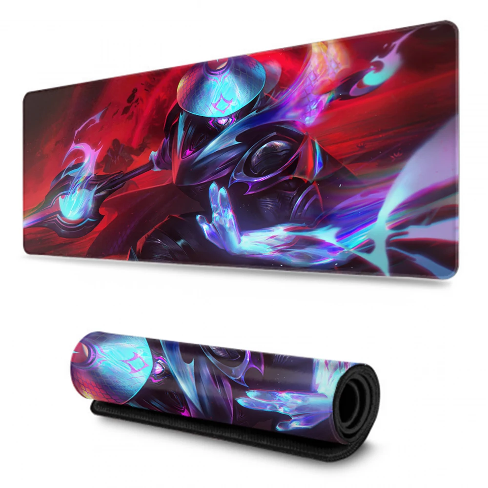 

League of Legends Lux Jhin Zed Mouse Pad Gamer Computer Desk Mat Gaming Room Accessories Anime Mousepad Large Table pad for Game