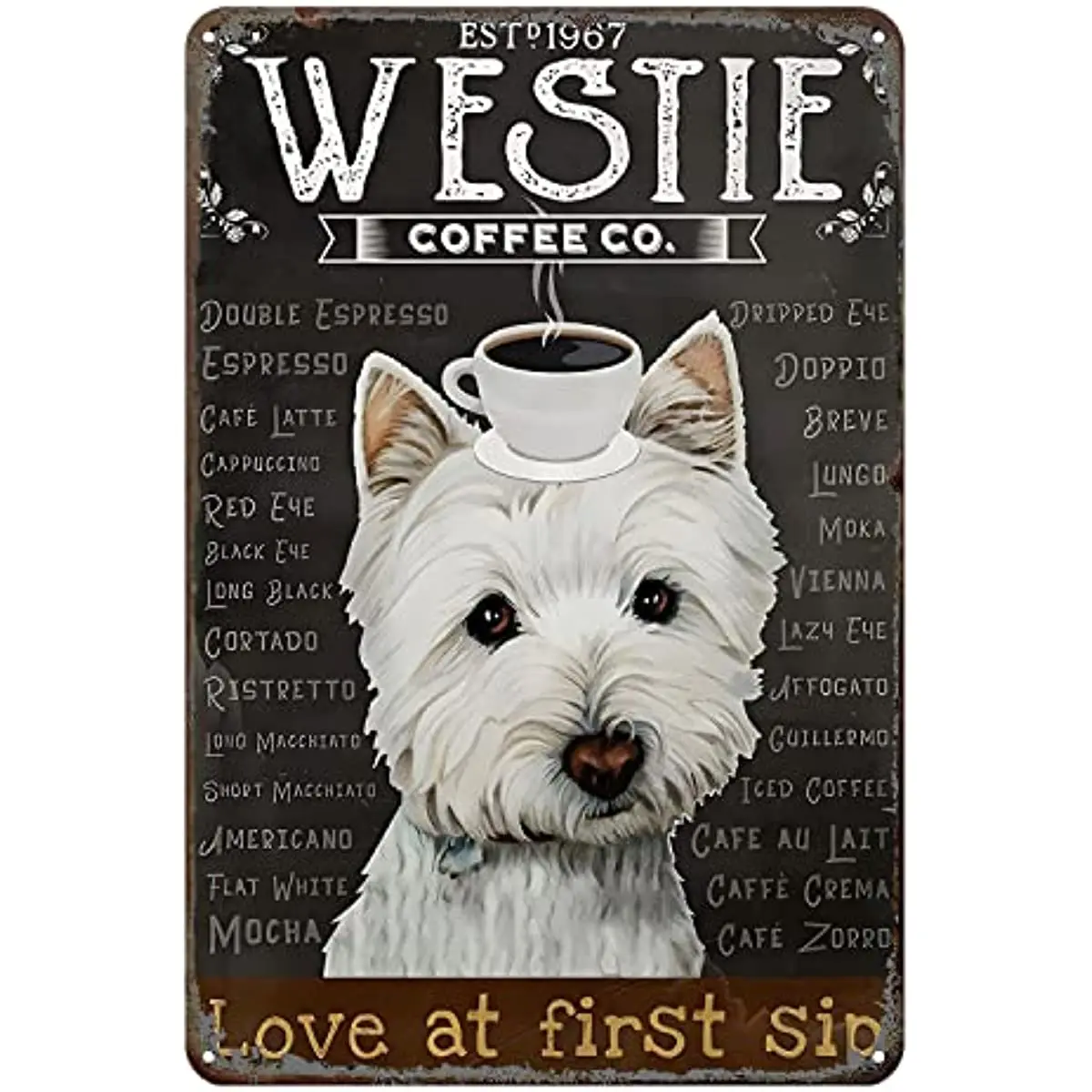 Classics Vintage Tin Sign Dog Coffee Company Art Sign Dog Lovers Home Kitchen Bar Cafe Club Cave Wall Decor Metal Sign Gift
Classics Vintage Tin Sign Dog Coffee Company Art Sign Dog Lovers Home Kitchen Bar Cafe Club Cave Wall Decor Metal Sign Gift
