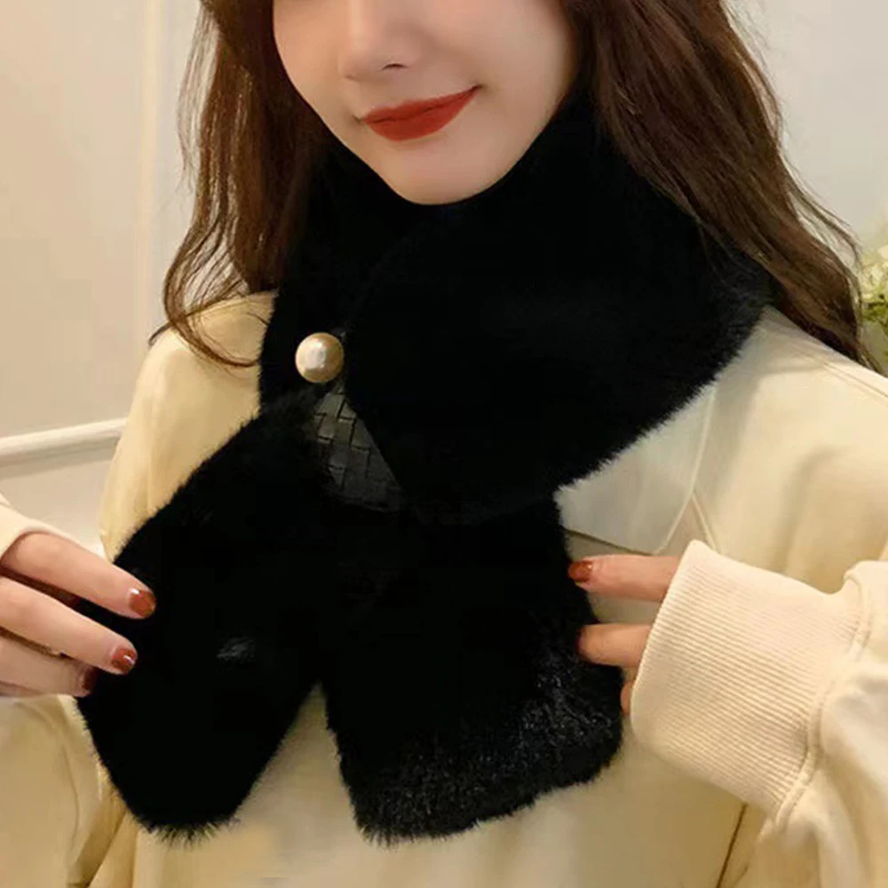 Pearl Imitation Rabbit Fur Scarf Winter Women Solid Color Soft Furry Fluffy Snood Scarf Double Sided Thicken Neck Warmer 2023
Pearl Imitation Rabbit Fur Scarf Winter Women Solid Color Soft Furry Fluffy Snood Scarf Double Sided Thicken Neck Warmer 2023