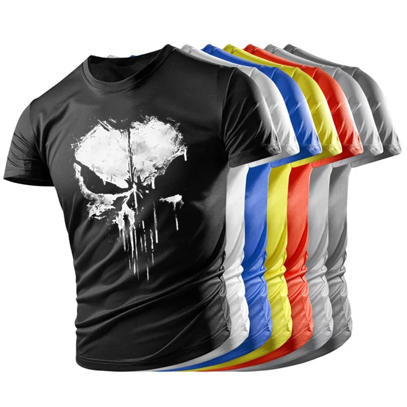 New Handsome Skull Pattern Muscular Men T-shirt Sports Tough Guy Style Summer Outdoor Light Breathable Comfortable Elastic
New Handsome Skull Pattern Muscular Men T-shirt Sports Tough Guy Style Summer Outdoor Light Breathable Comfortable Elastic