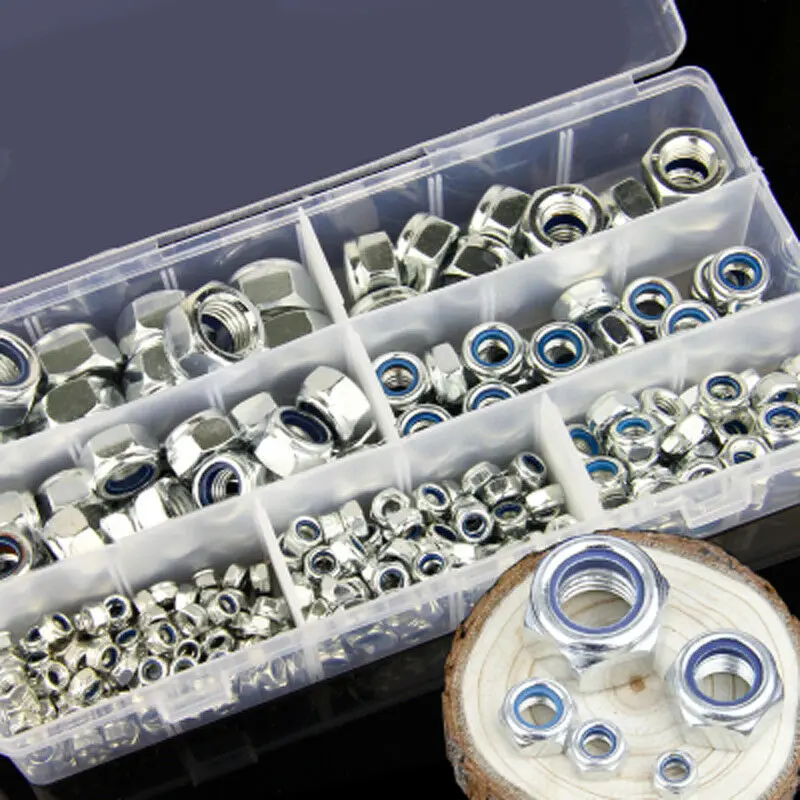 Stainless Steel Lock Nuts M3 M4 M5 M6 M8 M10 M12 Nylon Insert Kit Rings Driver Screw Bolts 170pcs Hardware Supplies
Stainless Steel Lock Nuts M3 M4 M5 M6 M8 M10 M12 Nylon Insert Kit Rings Driver Screw Bolts 170pcs Hardware Supplies