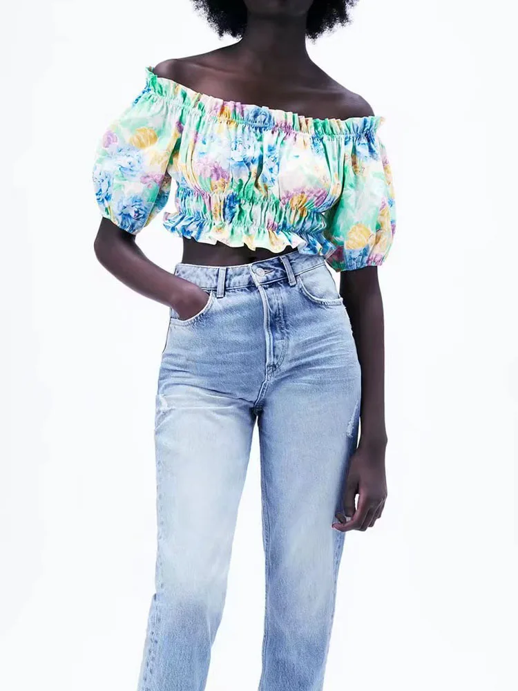 Kumsvag 2022 Summer Women Fashion Blouses Shirts Tops Tie dye Short Sleeve Off shoulder Female Casual Street Slim Top Blusas
Kumsvag 2022 Summer Women Fashion Blouses Shirts Tops Tie dye Short Sleeve Off shoulder Female Casual Street Slim Top Blusas