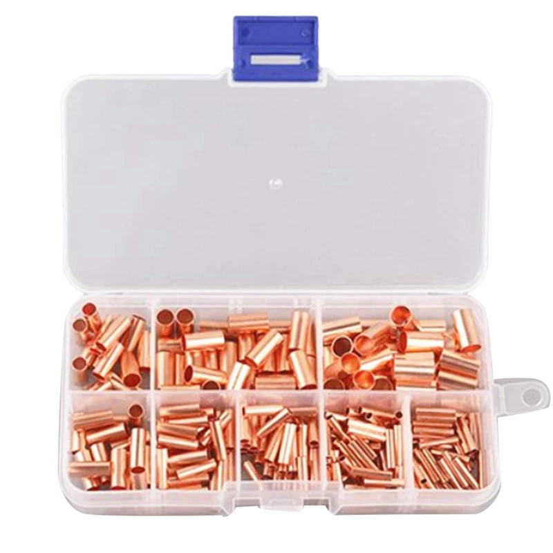 250Pcs GT Copper Connecting Pipe Wire Joint Small Copper Tube Terminal Cable Lug Bootlace Ferrule Accessories
250Pcs GT Copper Connecting Pipe Wire Joint Small Copper Tube Terminal Cable Lug Bootlace Ferrule Accessories