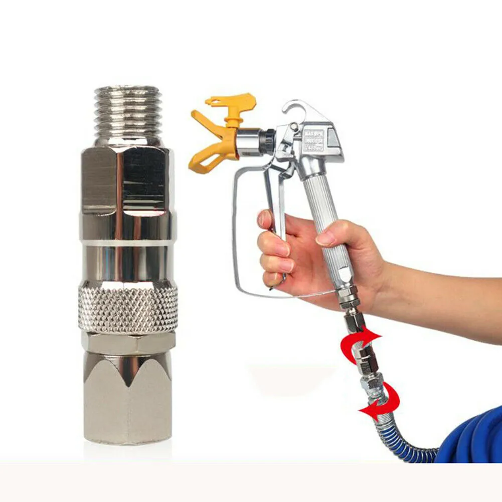 1/4-Inch Swivel Joint Stainless Steel Silver Airless High Pressure Spray Hose Swivel Joint Fit For Paint Sprayer 6.6 *1.2*1.3cm
1/4-Inch Swivel Joint Stainless Steel Silver Airless High Pressure Spray Hose Swivel Joint Fit For Paint Sprayer 6.6 *1.2*1.3cm