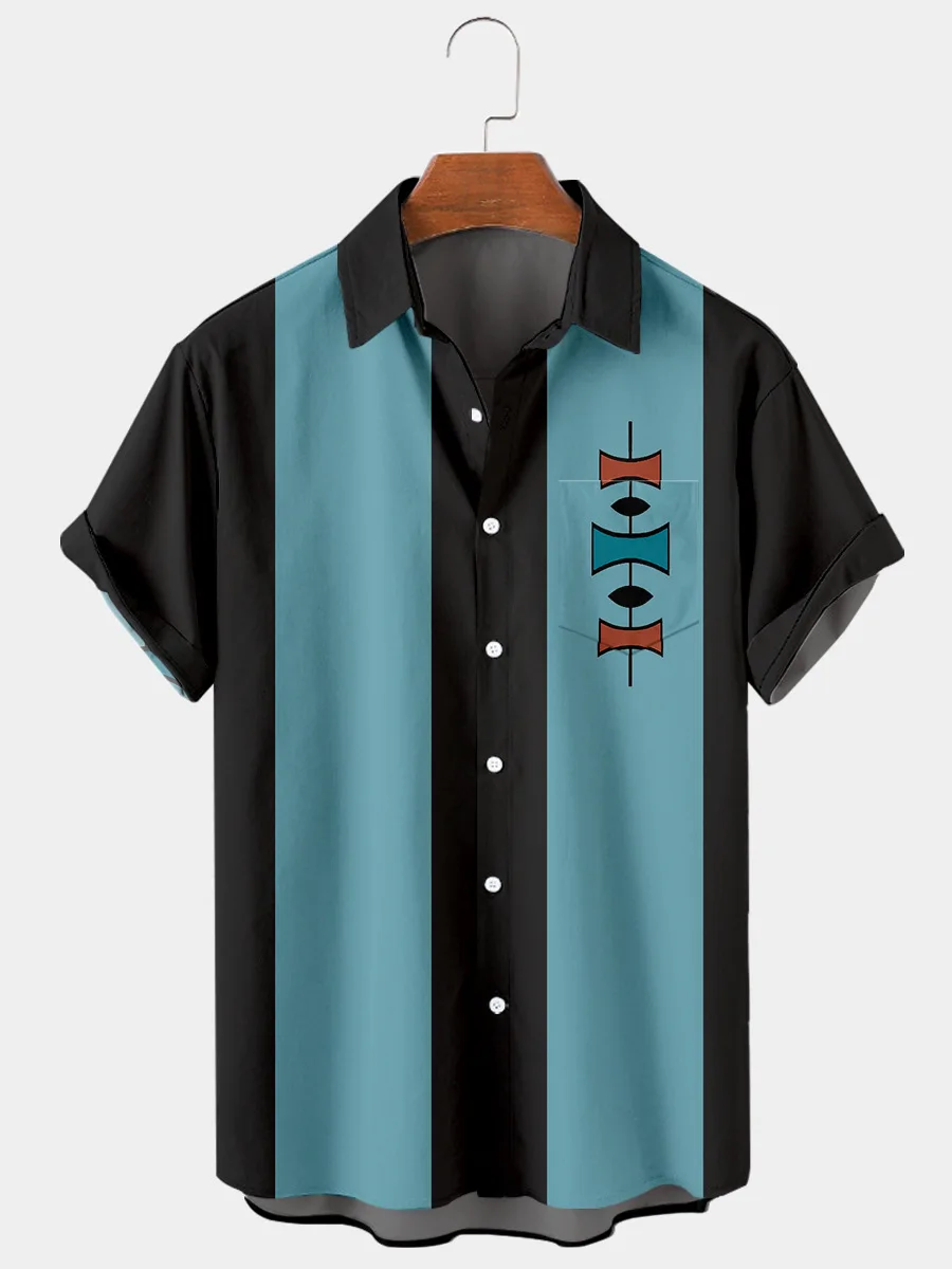 2022 New Cross Pattern Stripe 3d Digital Printing Trend Loose Short-sleeved Shirt Men's Top
2022 New Cross Pattern Stripe 3d Digital Printing Trend Loose Short-sleeved Shirt Men's Top