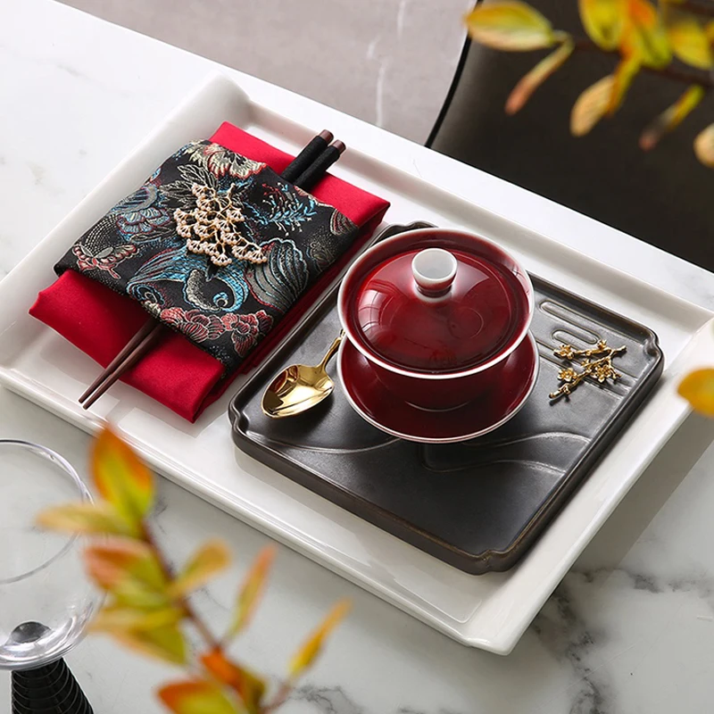 Chinese Style Home Hotel Model Room Dining Table Setting Set Plate Gray Red Teacup Decoration Plate
Chinese Style Home Hotel Model Room Dining Table Setting Set Plate Gray Red Teacup Decoration Plate