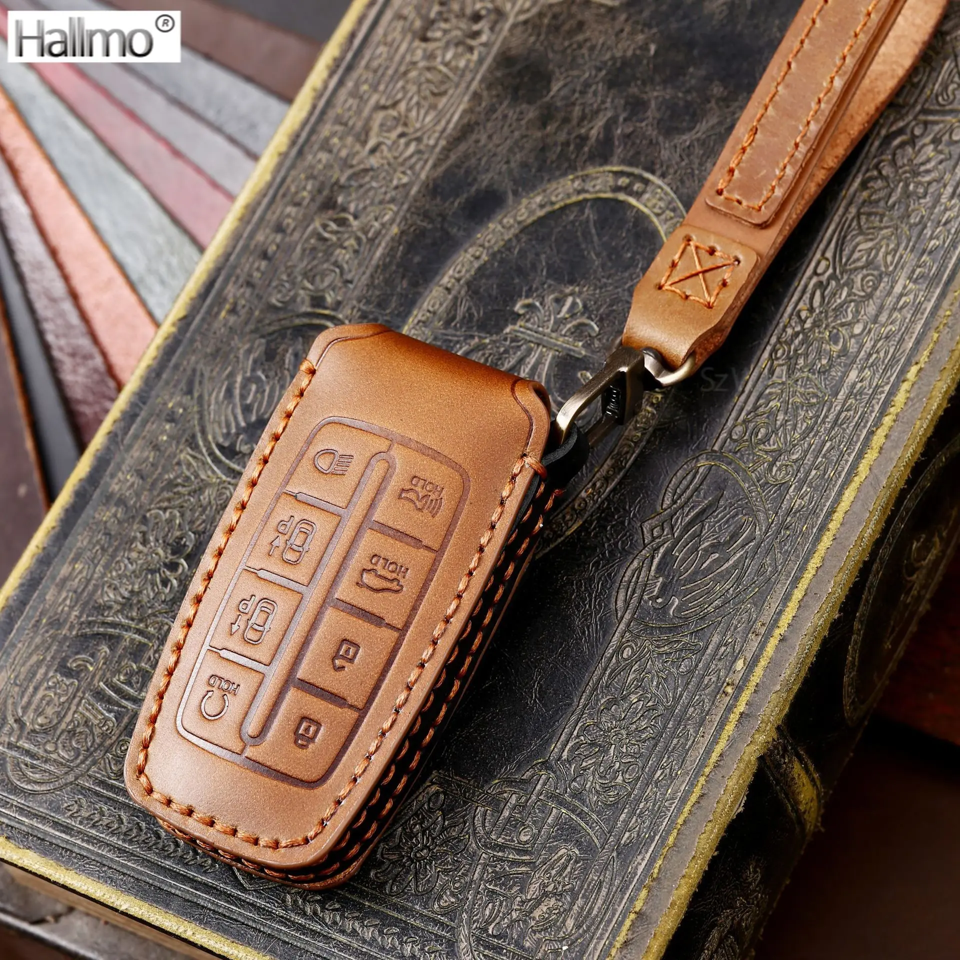 Hallmo Genuine Leather Car Key Case Cover Luxury Handmade Key Bag Shell for Hyundai Genesis G80 GV70 GV80 2019 2020 2021 L698
Hallmo Genuine Leather Car Key Case Cover Luxury Handmade Key Bag Shell for Hyundai Genesis G80 GV70 GV80 2019 2020 2021 L698