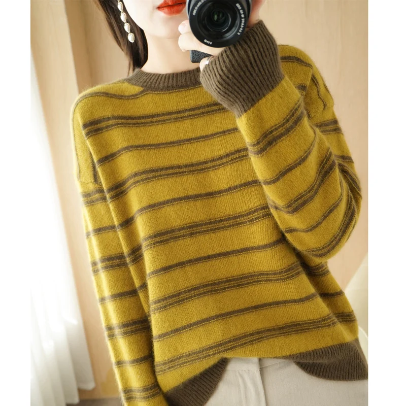 The New Korean Version Of The Fall And Winter Versatile Pullover Round Neck Sweater Is Trendy On Lnstagram
The New Korean Version Of The Fall And Winter Versatile Pullover Round Neck Sweater Is Trendy On Lnstagram