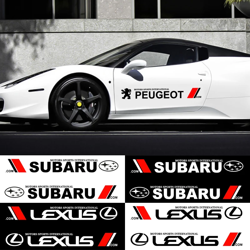 2PCS Car Door Side Stickers Creative Auto Body Decals Waterproof PVC Sticker For Nissan Toyota Bmw Benz Volkswagen Honda Mazda
2PCS Car Door Side Stickers Creative Auto Body Decals Waterproof PVC Sticker For Nissan Toyota Bmw Benz Volkswagen Honda Mazda