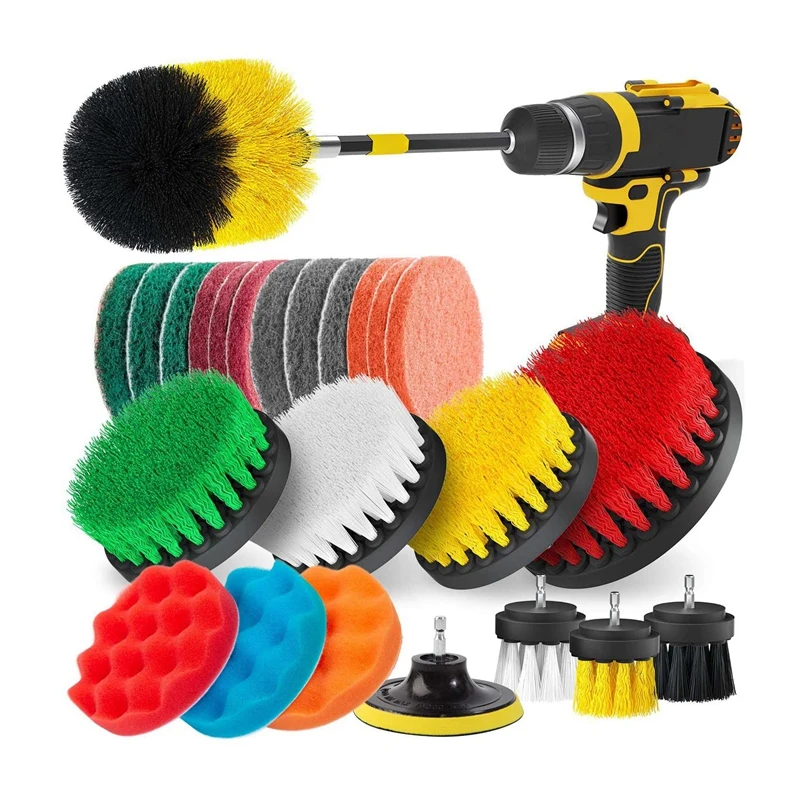 25 Piece Drill Brush Power Scrubber Cleaning Brush Extended Long Attachment Set All Purpose Drill Scrub Brushes Kit
25 Piece Drill Brush Power Scrubber Cleaning Brush Extended Long Attachment Set All Purpose Drill Scrub Brushes Kit
