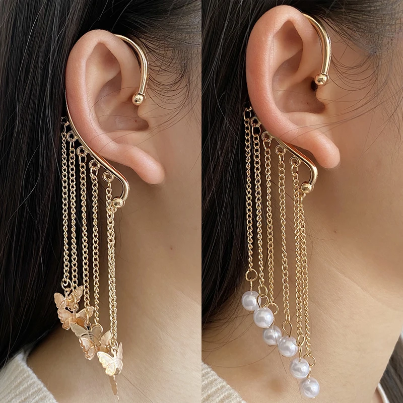 JOZY Korean Style Tassel Butterfly Ear Clips Without Piercing For Women Pearl Ear Cuff Clip Earrings Wedding Party Jewelry Gifts
JOZY Korean Style Tassel Butterfly Ear Clips Without Piercing For Women Pearl Ear Cuff Clip Earrings Wedding Party Jewelry Gifts