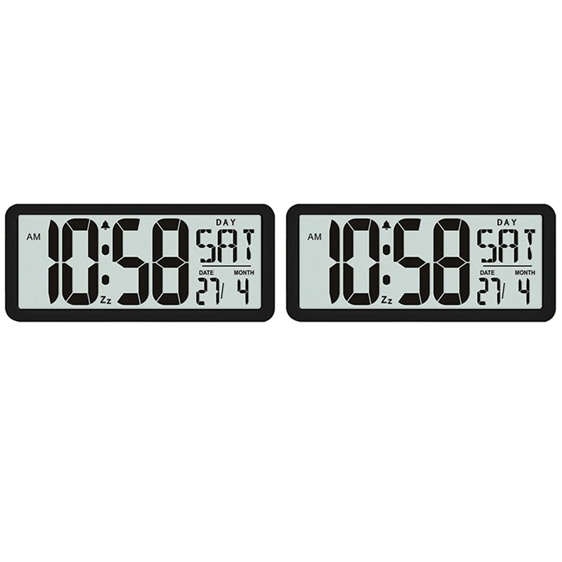 2X Square Wall Clock Series, 13.8Inch Large Digital Jumbo Alarm Clock, LCD Display, Multi-Functional Upscale Desk Black
2X Square Wall Clock Series, 13.8Inch Large Digital Jumbo Alarm Clock, LCD Display, Multi-Functional Upscale Desk Black