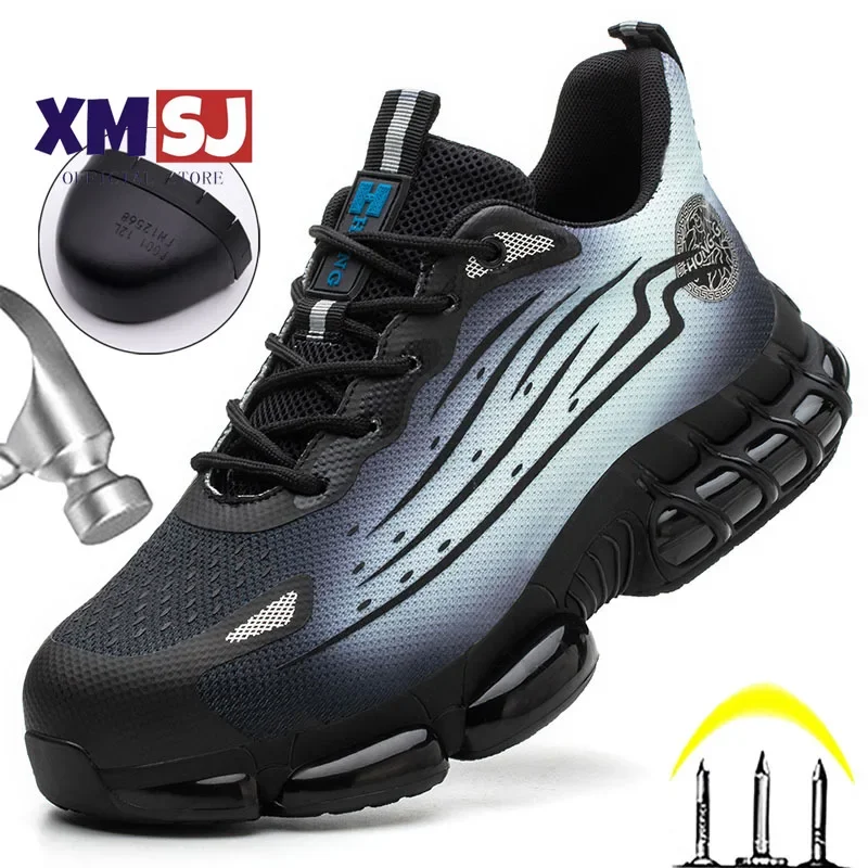 Men Air Cushion Sport Safety Shoes Fashion Work Boots Anti-smash Anti-puncture Indestructible Shoes Lightweight Protective Shoes
Men Air Cushion Sport Safety Shoes Fashion Work Boots Anti-smash Anti-puncture Indestructible Shoes Lightweight Protective Shoes