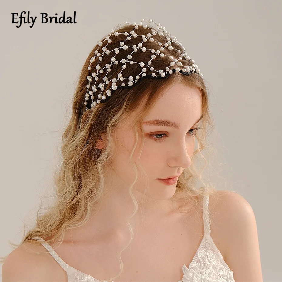 Efily Baroque White Pearl Wedding Headband for Bride Headdress Handmade Beaded Crown Women Tiara Hair Accessories Jewelry Gift
Efily Baroque White Pearl Wedding Headband for Bride Headdress Handmade Beaded Crown Women Tiara Hair Accessories Jewelry Gift