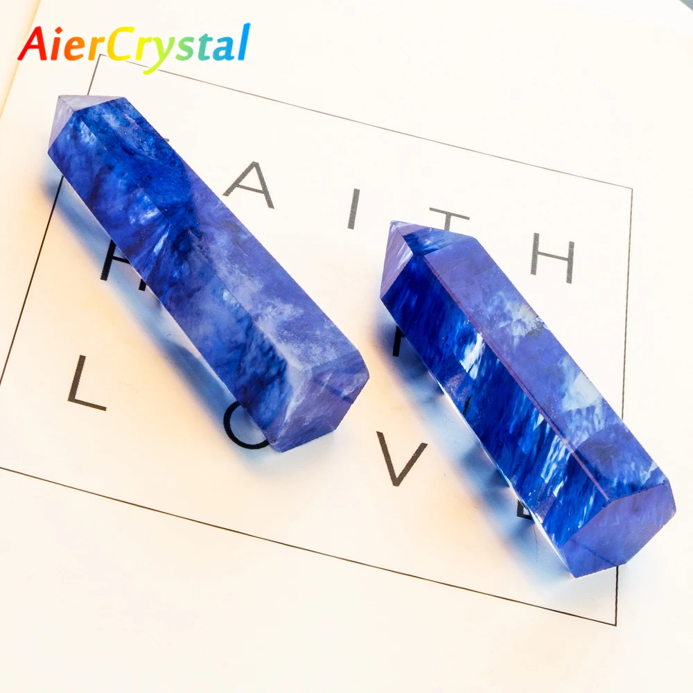 Crystal Wholesale Natural Stone Pyramid Shape Blue Crystal Column Home Decoration Crafts Aquarium Mineral Decoration Ornaments 
Crystal Wholesale Natural Stone Pyramid Shape Blue Crystal Column Home Decoration Crafts Aquarium Mineral Decoration Ornaments