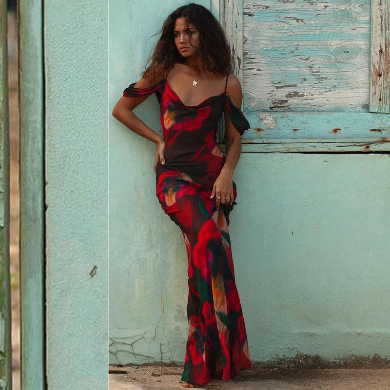 Fashion Print Sexy Sleeveless High Waist Long Dress for Women Summer Holiday Sleeveless Club Party Elegant Clothes Long Dress
Fashion Print Sexy Sleeveless High Waist Long Dress for Women Summer Holiday Sleeveless Club Party Elegant Clothes Long Dress