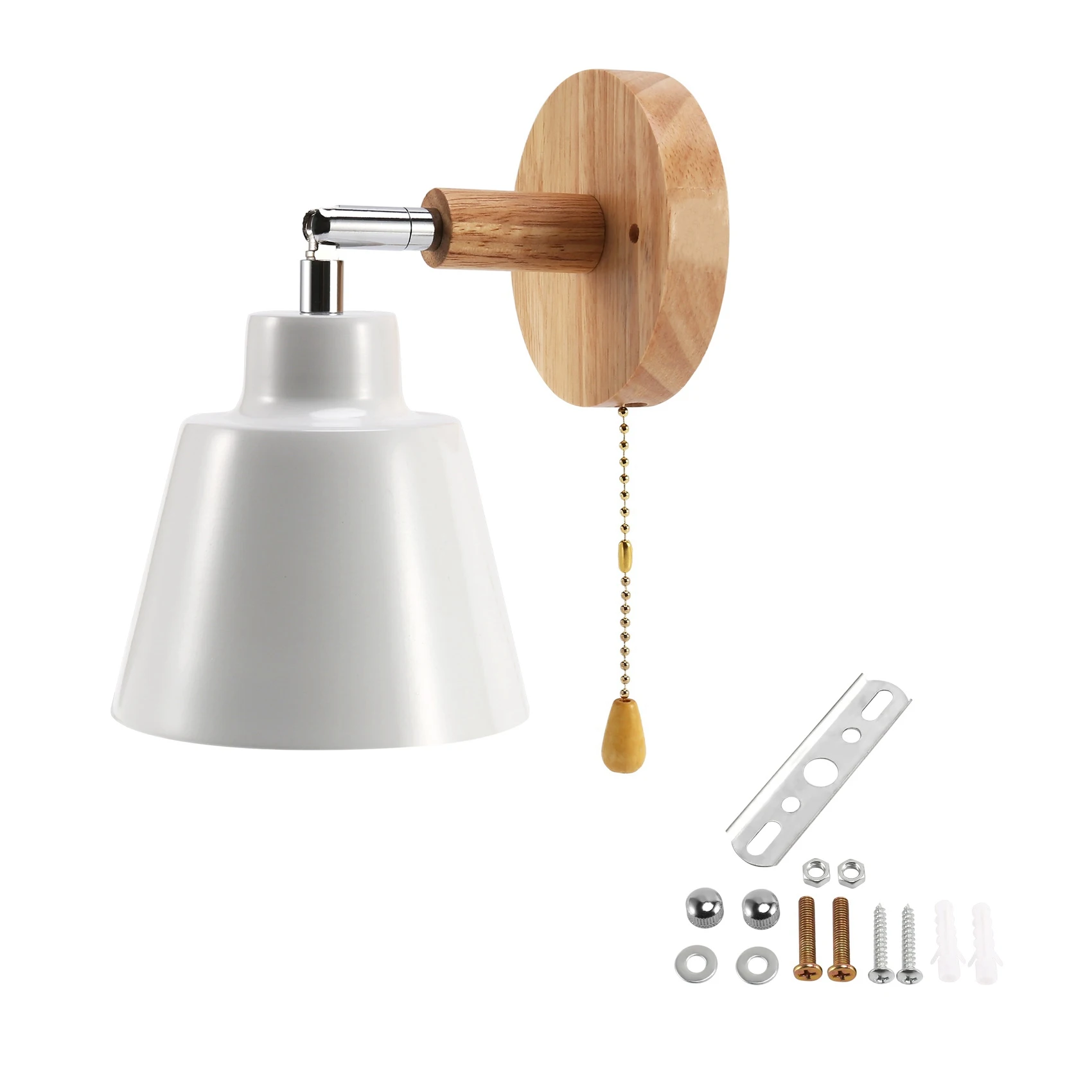 Nordic Wooden Wall Lamp Bedside Wall Lamp Sconce Wall Light for Bedroom Corridor with Zip Switch Freely Rotatable(White)
Nordic Wooden Wall Lamp Bedside Wall Lamp Sconce Wall Light for Bedroom Corridor with Zip Switch Freely Rotatable(White)