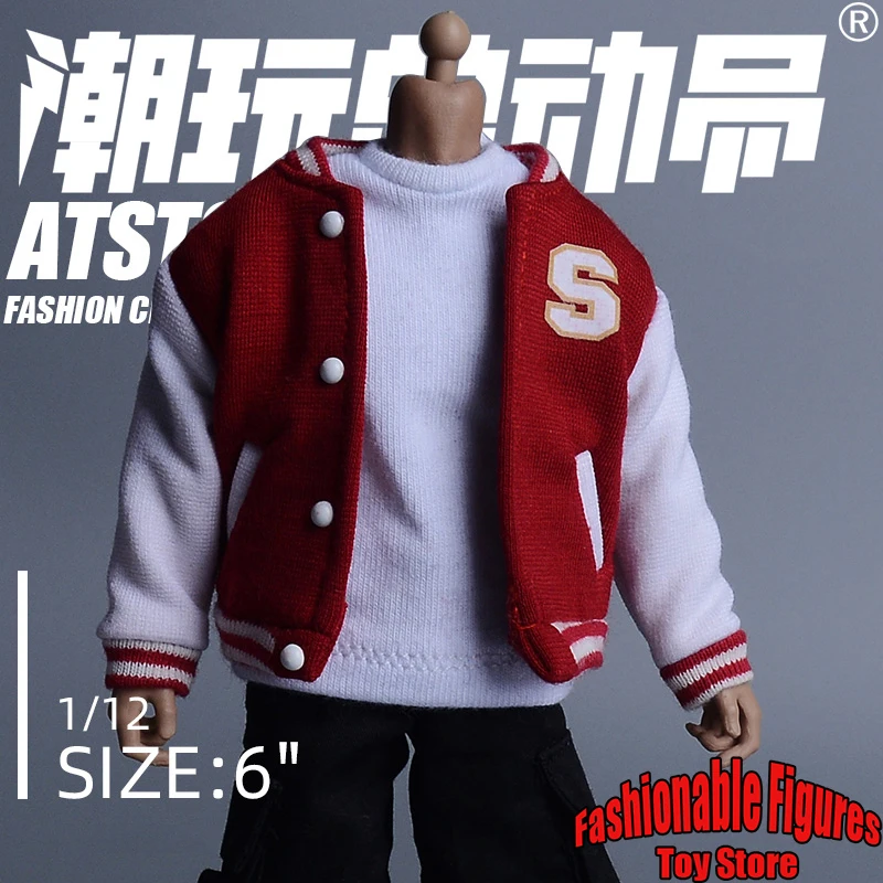 1/12 Men Soldier Jacket Street Letter Print Baseball Uniform Loose Long Sleeve Tops Dolls Accessory For 6" Action Figure Body
1/12 Men Soldier Jacket Street Letter Print Baseball Uniform Loose Long Sleeve Tops Dolls Accessory For 6" Action Figure Body