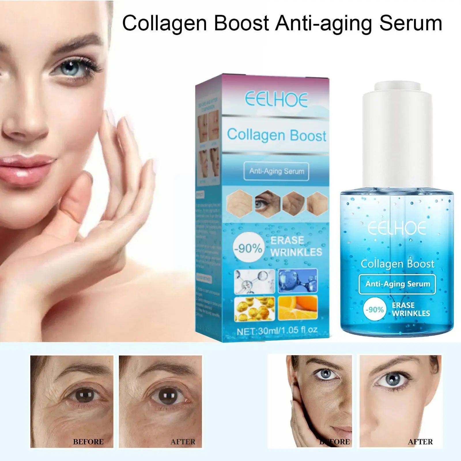 30ml Anti Aging Collagen Boost Face Serum, Hyaluronic Lifting Acid Collagen Firming Tightens Serum 30ml Essence Wrinkle Rem S3w1
30ml Anti Aging Collagen Boost Face Serum, Hyaluronic Lifting Acid Collagen Firming Tightens Serum 30ml Essence Wrinkle Rem S3w1