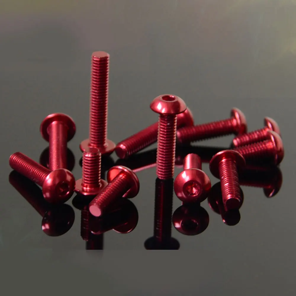 Dark Red M3 x 5 6 8 10 12 14 16mm 7075 Aluminum Alloy Button Head Screw Bolts Hex Allen Socket For Model Aircraft Car DIY
Dark Red M3 x 5 6 8 10 12 14 16mm 7075 Aluminum Alloy Button Head Screw Bolts Hex Allen Socket For Model Aircraft Car DIY