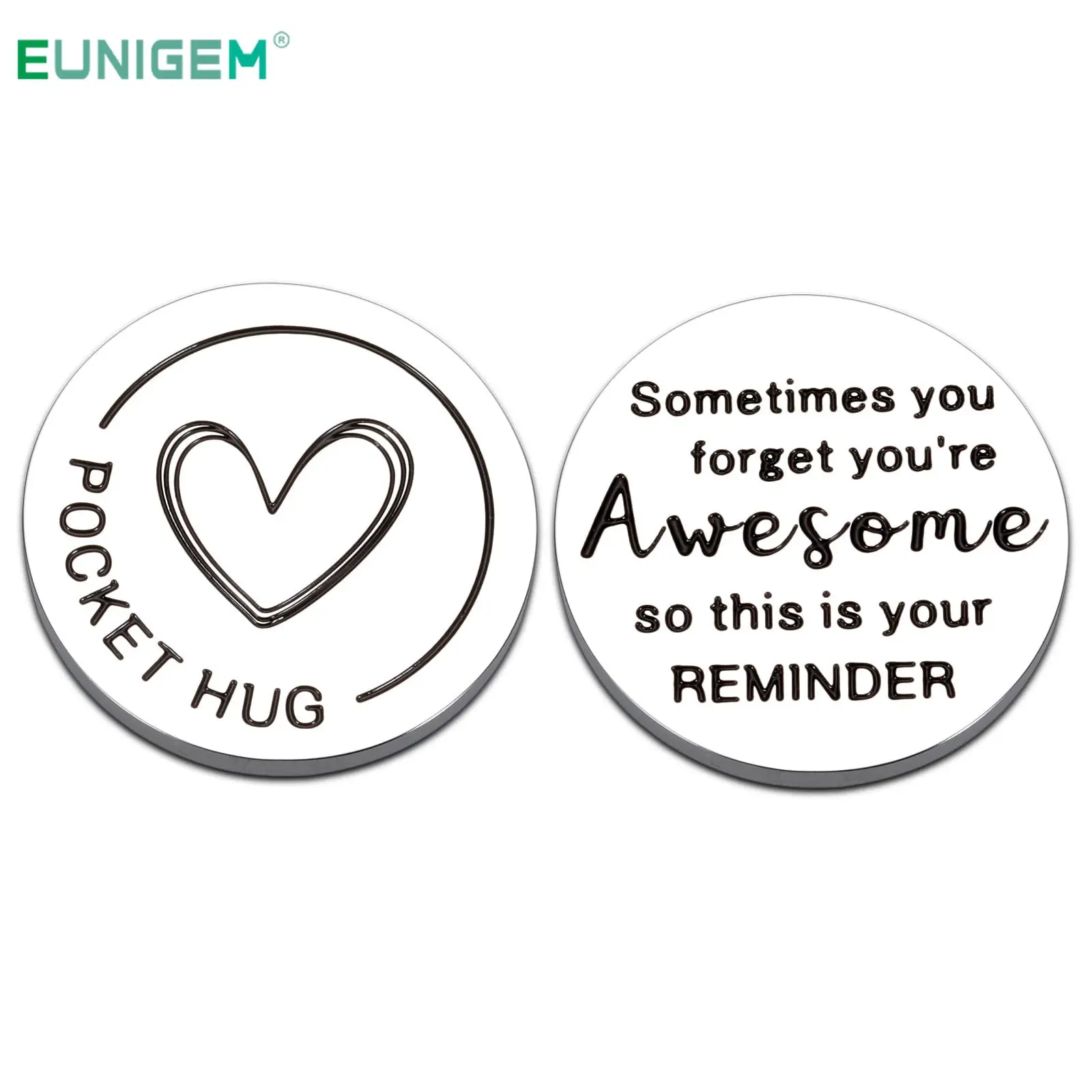 Pocket Hug Coin You Are Awesome Inspirational Token Birthday Graduation Keepsake Gift for Friends Family Lover Double Sided Coin
Pocket Hug Coin You Are Awesome Inspirational Token Birthday Graduation Keepsake Gift for Friends Family Lover Double Sided Coin