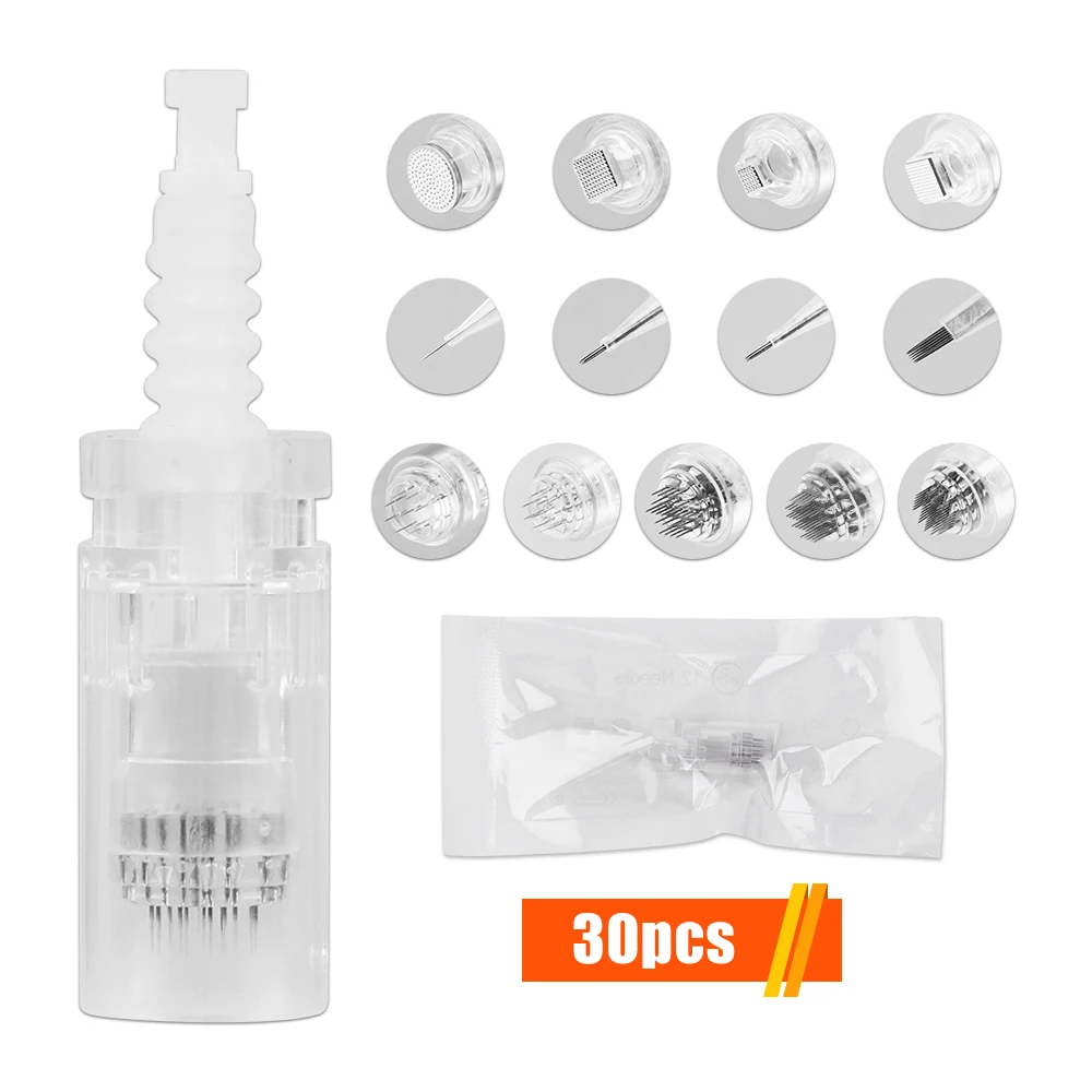 Dermapen Microneedles 30pcs Bayonet Dr Pen Cartridges Microneedling Pen MTS Needle Face Mesotherapy Needles Drag Nano Cartridge
Dermapen Microneedles 30pcs Bayonet Dr Pen Cartridges Microneedling Pen MTS Needle Face Mesotherapy Needles Drag Nano Cartridge