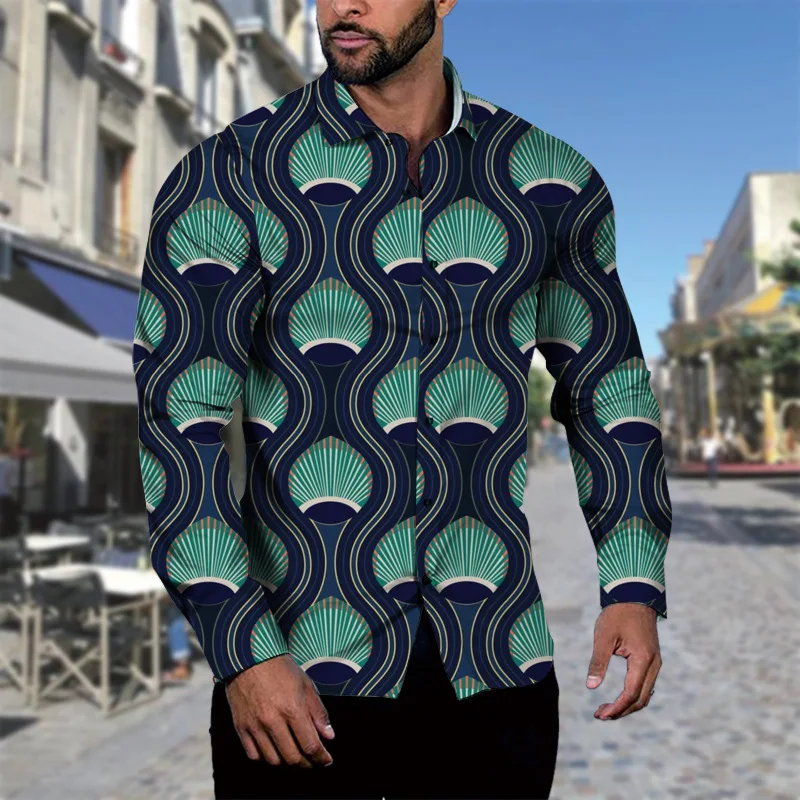 Men's Long-sleeved Street Shirt European and American Fashion Men's Lapel Shirt Top Men's Style Creative Trend 2023 New
Men's Long-sleeved Street Shirt European and American Fashion Men's Lapel Shirt Top Men's Style Creative Trend 2023 New
