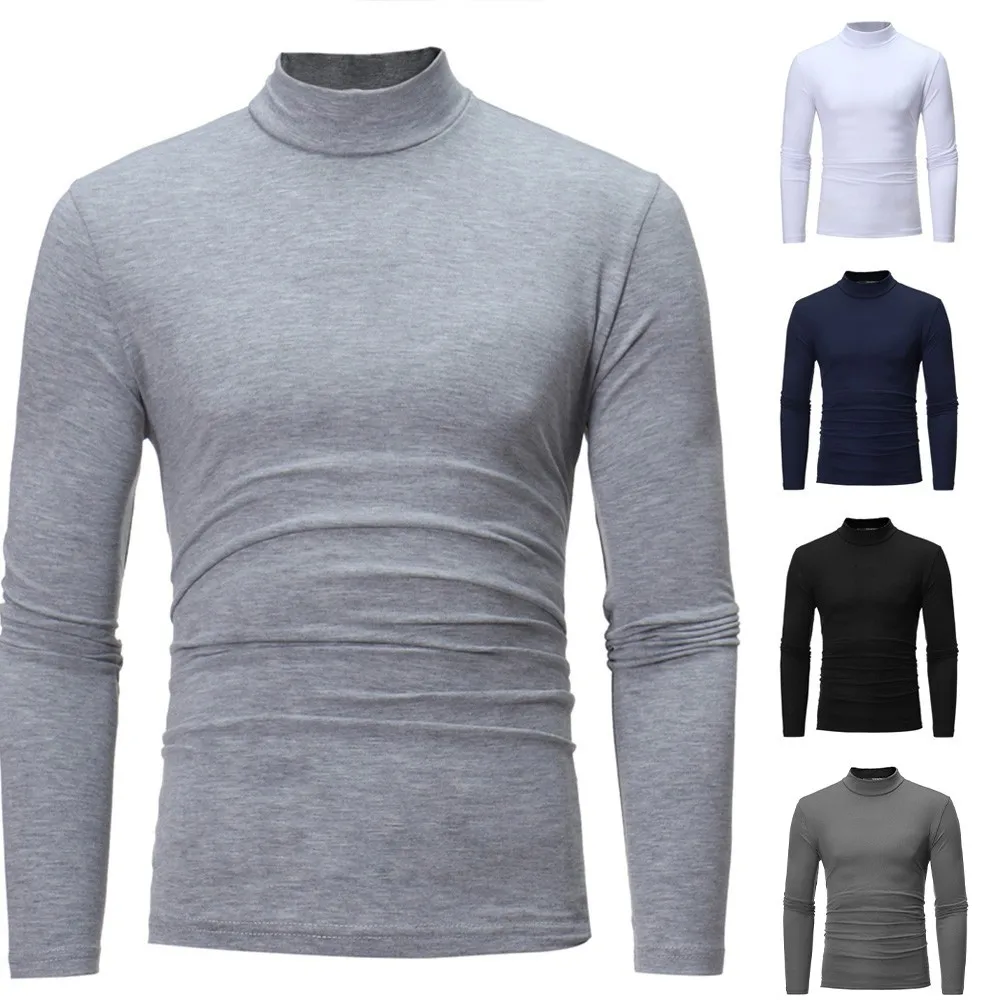 Winter Warm Half High Collar Slim Elastic Thermal Underwear Men Mock Neck Basic Plain T-shirt Blouse Pullover Long Sleeve M~2XL
Winter Warm Half High Collar Slim Elastic Thermal Underwear Men Mock Neck Basic Plain T-shirt Blouse Pullover Long Sleeve M~2XL