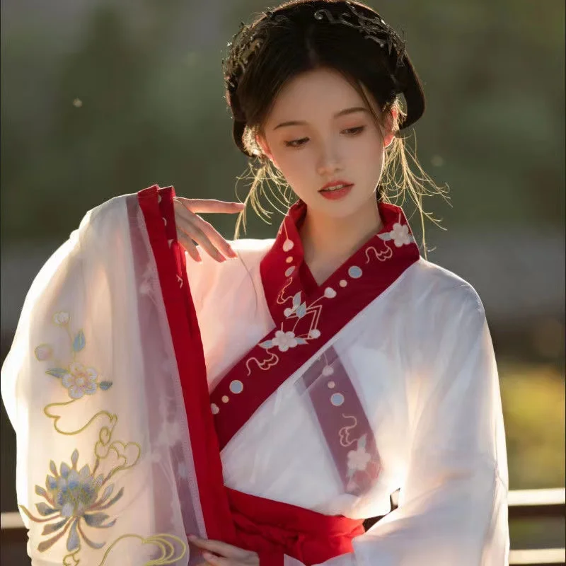 

Chinese Hanfu Dress Women Carnival Fairy Cosplay Costume Women Ancient Traditional Hanfu Dress Red Blue Dance Dress Plus Size