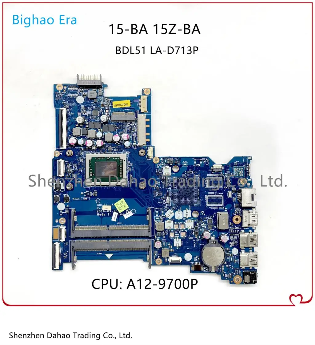 Материнская плата BDL51 для ноутбука HP 15-AB 15Z-AB с процессором A12-9700P DDR4 902570-601 902570-001 100% полностью протестирована
Материнская плата BDL51 для ноутбука HP 15-AB 15Z-AB с процессором A12-9700P DDR4 902570-601 902570-001 100% полностью протестирована