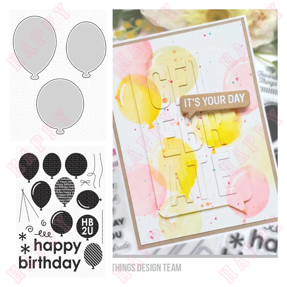 Metal Cutting Dies And Clear Stamps Balloon Party Scrapbooking Diary Decoration Embossing Template Diy Craft Greet Card Handmade
Metal Cutting Dies And Clear Stamps Balloon Party Scrapbooking Diary Decoration Embossing Template Diy Craft Greet Card Handmade