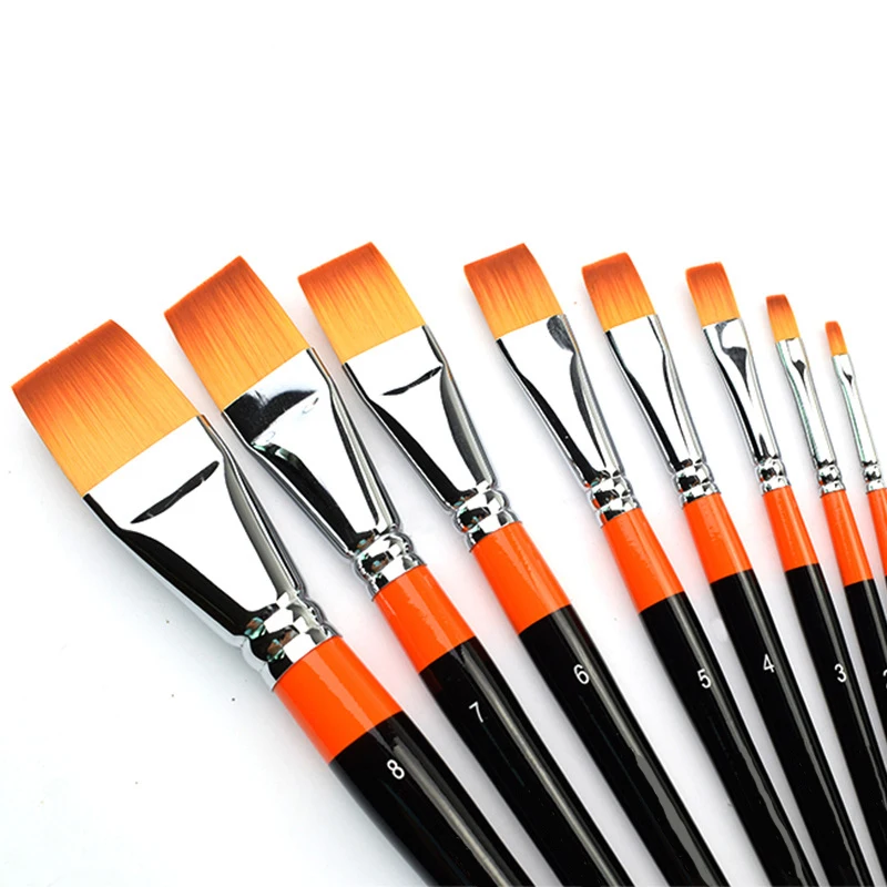 4/8pcs Flat Artist Painting Brushes Set Nylon Hair for Watercolor Acrylic Oil Gouache Painting for Students Painters Beginners
4/8pcs Flat Artist Painting Brushes Set Nylon Hair for Watercolor Acrylic Oil Gouache Painting for Students Painters Beginners