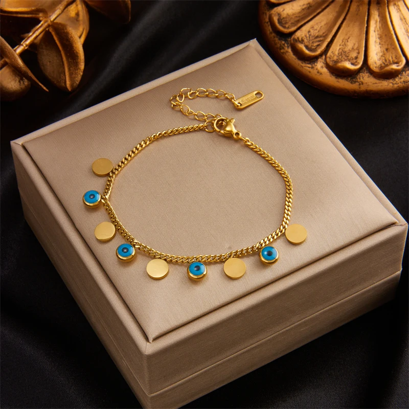XIYANIKE Bohemian Style Woman Bracelet Stainless Steel Gold Color Eye Pattern Women Bracelets Rust Proof Woman Bracelets
XIYANIKE Bohemian Style Woman Bracelet Stainless Steel Gold Color Eye Pattern Women Bracelets Rust Proof Woman Bracelets
