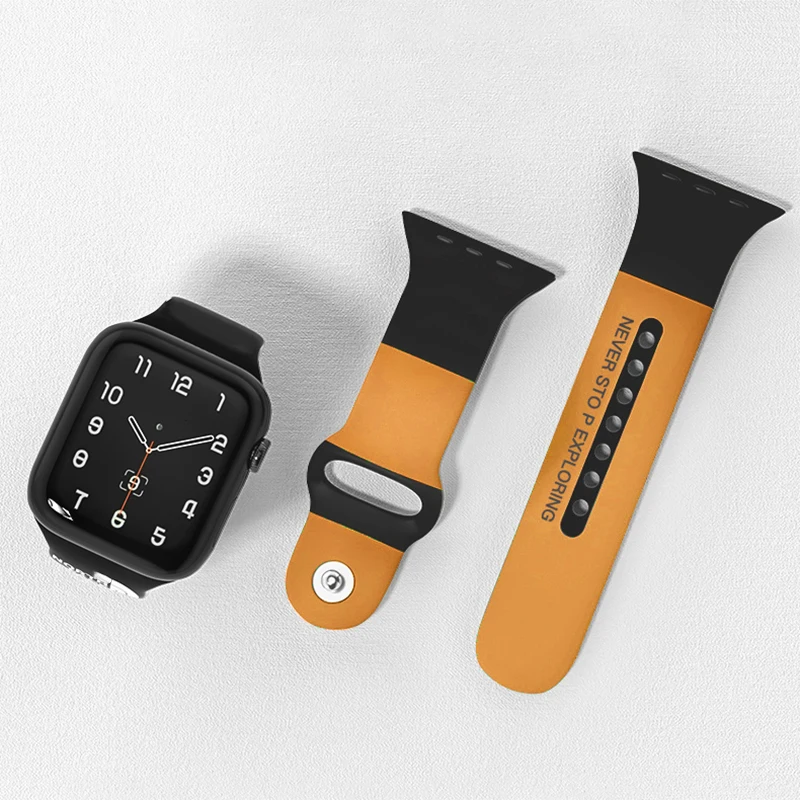 Силиконовый ремешок для Apple watch band 44 мм 45 мм 42 мм, роскошный браслет для наручных часов 40 мм 38 мм 41 мм, correa iwatch series 6 5 4 3 SE 7
Силиконовый ремешок для Apple watch band 44 мм 45 мм 42 мм, роскошный браслет для наручных часов 40 мм 38 мм 41 мм, correa iwatch series 6 5 4 3 SE 7