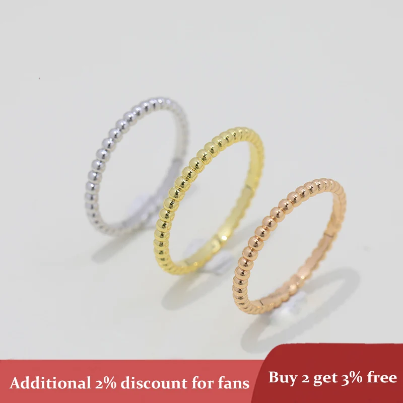 Women's Simple Ring with Bright Round Edge Beads and Gold Light Luxury Ins Exquisite S925 Sterling Silver Brand Jewelry
Women's Simple Ring with Bright Round Edge Beads and Gold Light Luxury Ins Exquisite S925 Sterling Silver Brand Jewelry