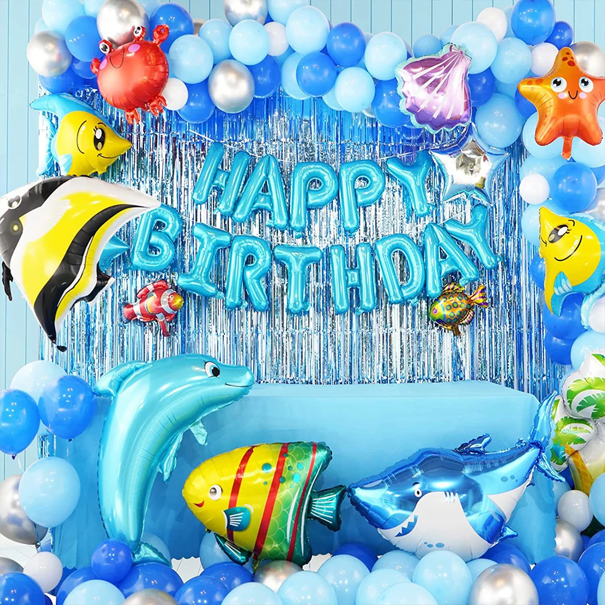 Shark Sea Birthday Party Balloons Reusable Marine Ocean Animals Themed Balloons Cute Sea Animal Balloon Set for Birthday Party
Shark Sea Birthday Party Balloons Reusable Marine Ocean Animals Themed Balloons Cute Sea Animal Balloon Set for Birthday Party